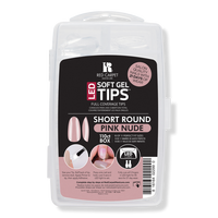 Soft Gel Short Round Pink Nude Nail Tips