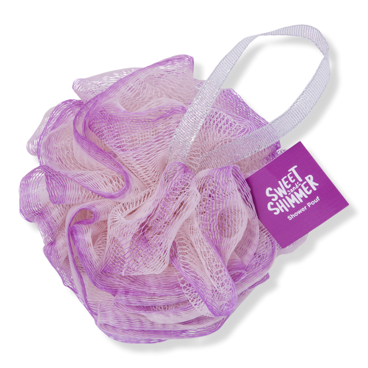 Sweet & Shimmer Purple Shower Pouf #1