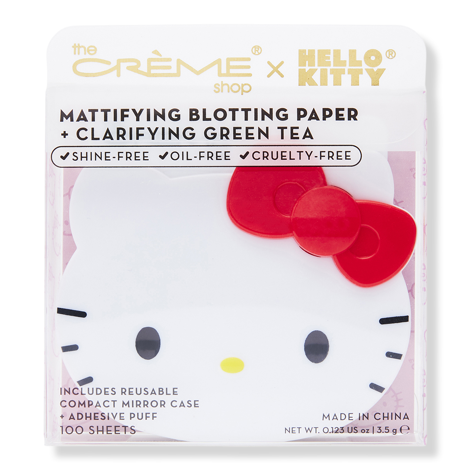 The Crème Shop Hello Kitty Mattifying Blotting Paper + Reusable Mirror Compact #1