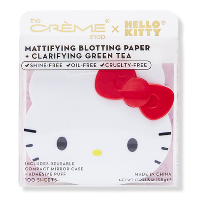 The Crème Shop Hello Kitty Mattifying Blotting Paper + Reusable Mirror Compact