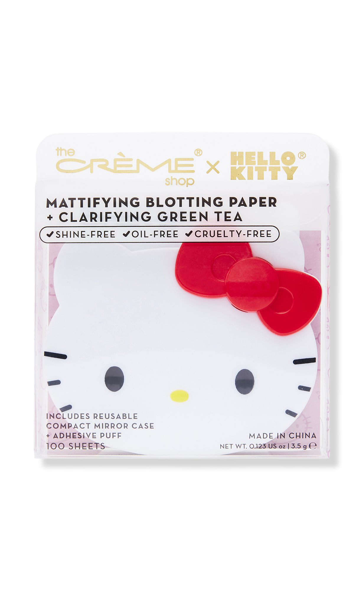 Hello Kitty Mattifying Blotting Paper + Reusable Mirror Compact - The Crème  Shop