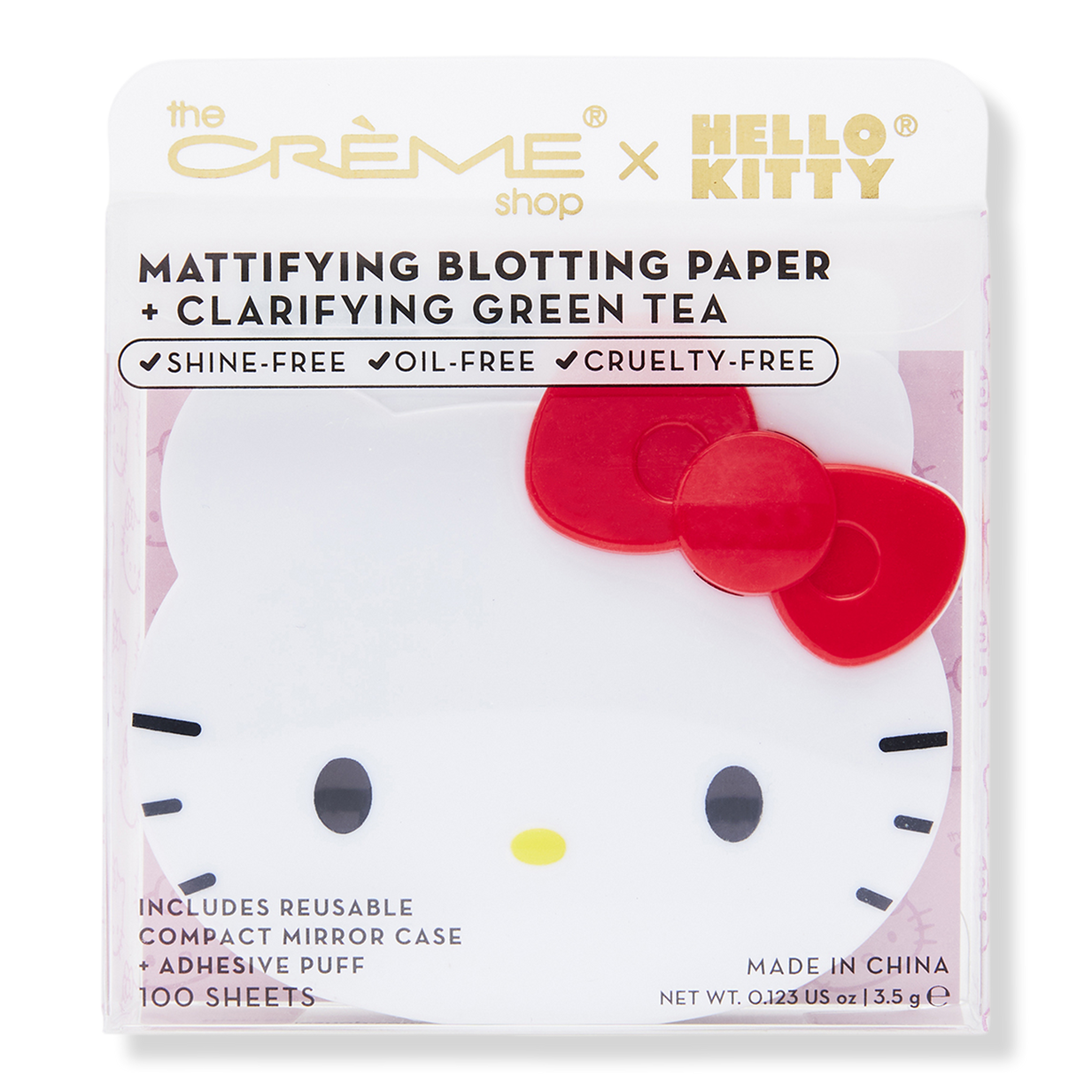 Hello Kitty Mattifying Blotting Paper + Reusable Mirror Compact (Limit –  The Crème Shop