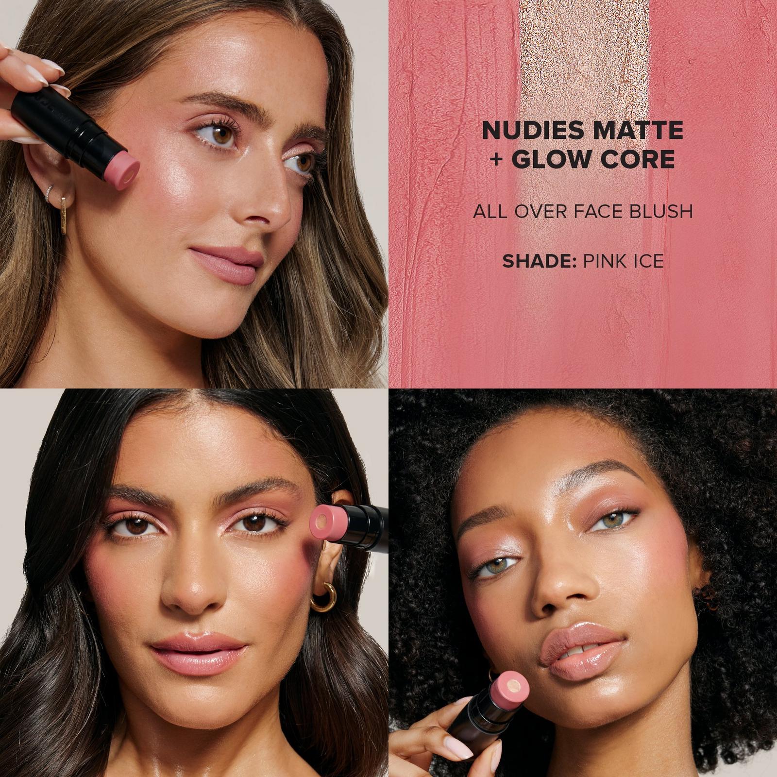 NUDIES Matte + Glow Core All Over Face Blush Color