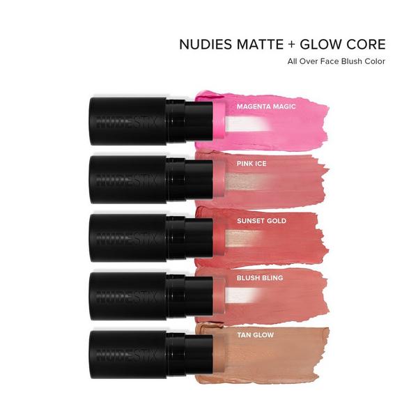 NUDESTIX NUDIES Matte + Glow Core All Over Face Blush Color #9