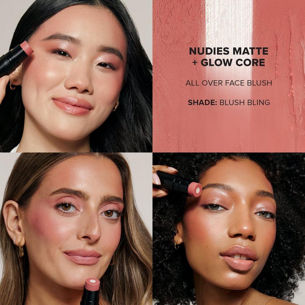 NUDIES Matte + Glow Core All Over Face Blush Color