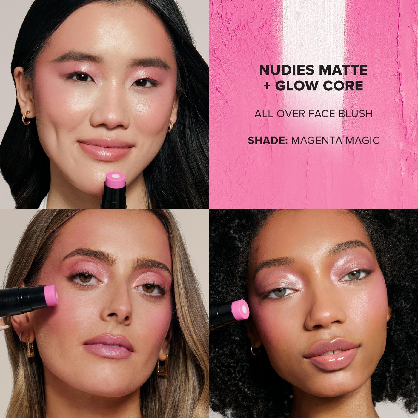NUDIES Matte + Glow Core All Over Face Blush Color