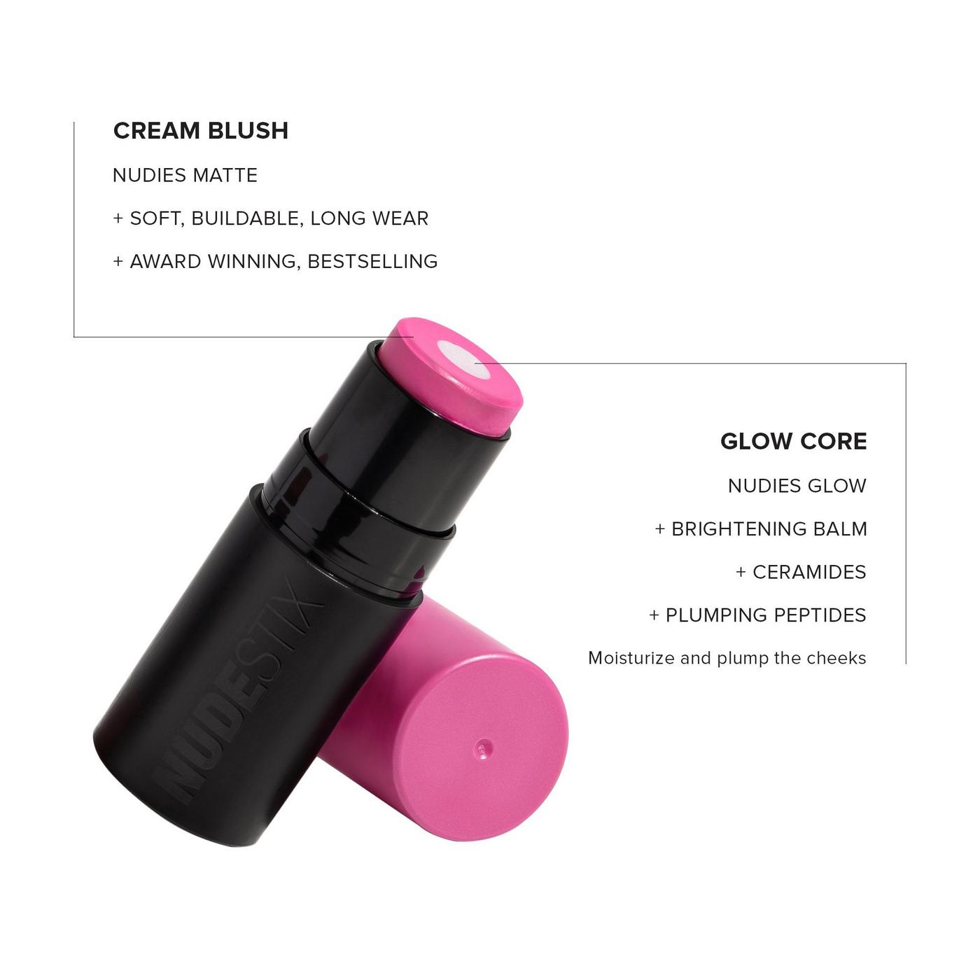 NUDIES Matte + Glow Core All Over Face Blush Color