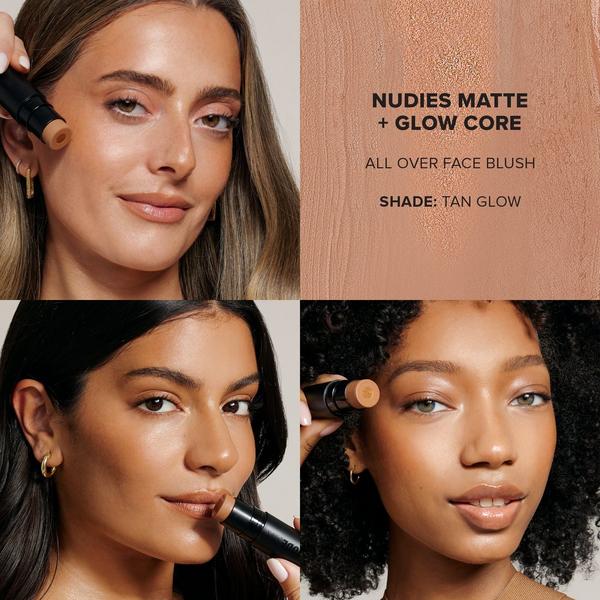 NUDESTIX NUDIES Matte + Glow Core All Over Face Blush Color #3