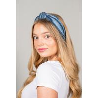 ヘアアクセサリー reaktund OG Headband DENIM DENIM HEADBAND Denim Bleach Weave Headband by KURT GEIGER LONDON
