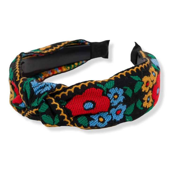 Black Embroidered Floral Headband Locks & Mane Ulta Beauty