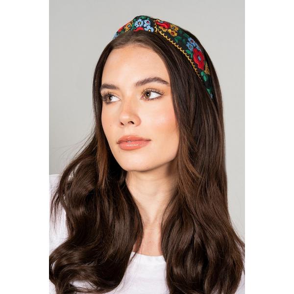 Locks & Mane Embroidered Floral Headband #2