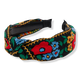 Black Embroidered Floral Headband