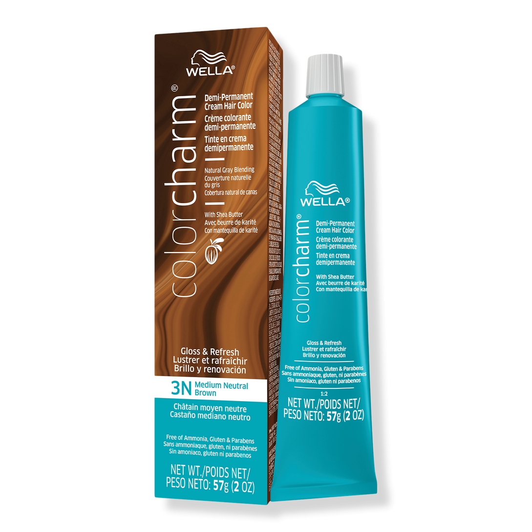 3N Medium Neutral Brown Colorcharm Demi-Permanent Cream Hair Color - Wella  | Ulta Beauty