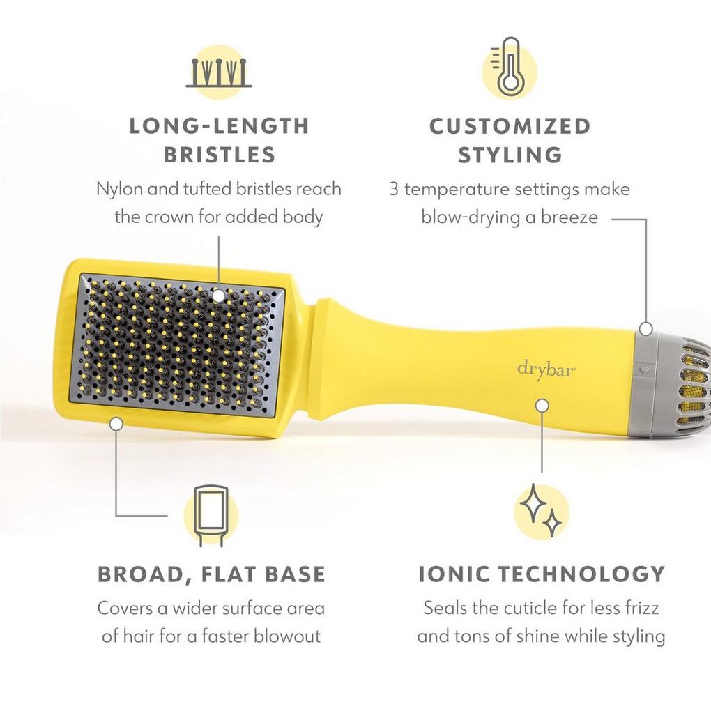 Blow drying paddle clearance brush