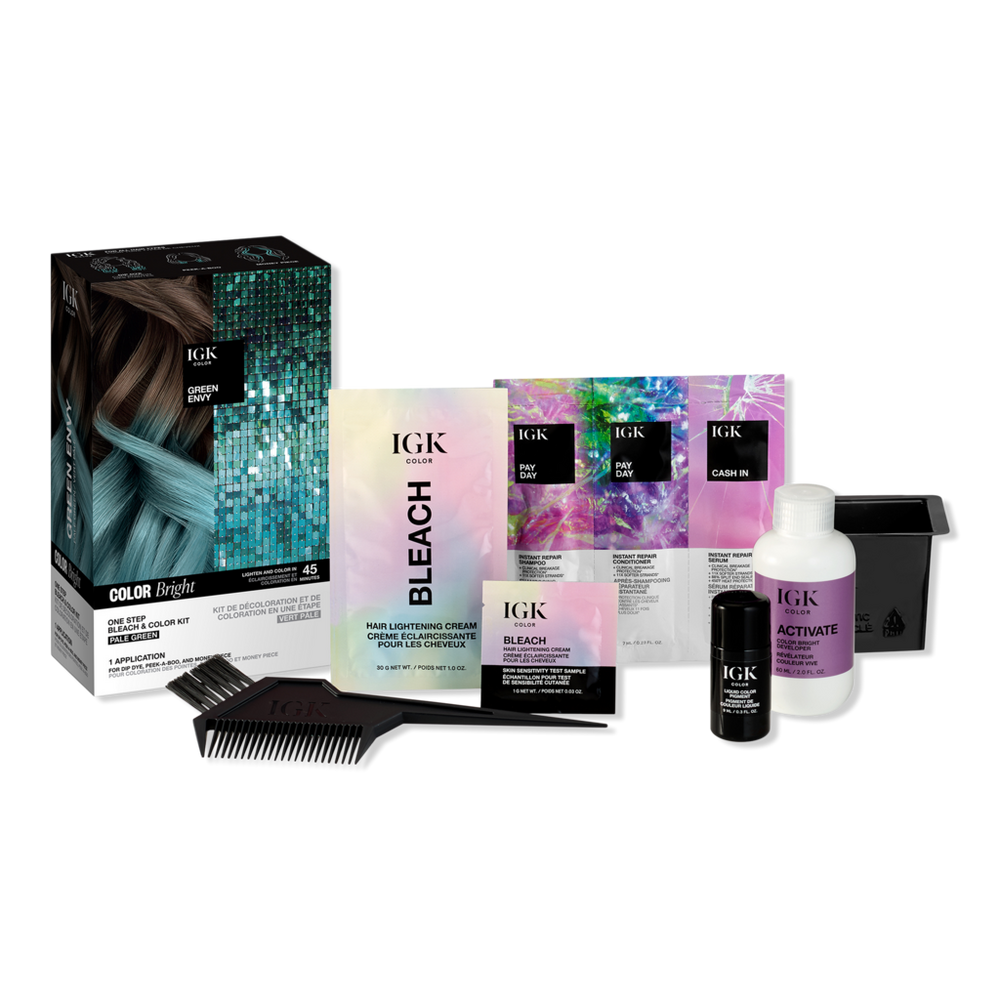 Igk Color Bright One Step Bleach & Color Kit - Green Envy