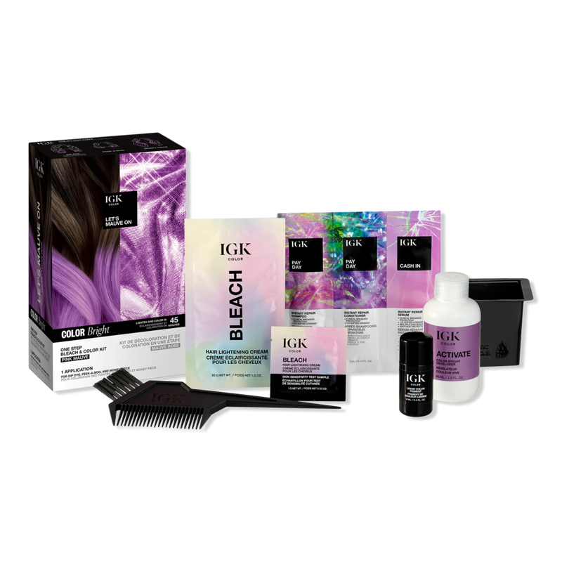 IGK - Let's Mauve On Color Bright One Step Bleach & Color Kit