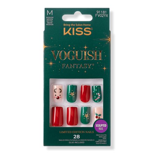 Voguish Fantasy Stockings Holiday Press-On Manicure Nails