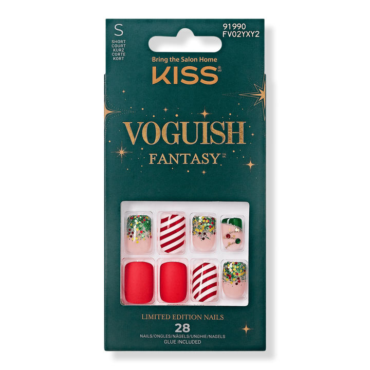 Kiss Voguish Fantasy Sugar Cookie Holiday Press-On Manicure Nails #1