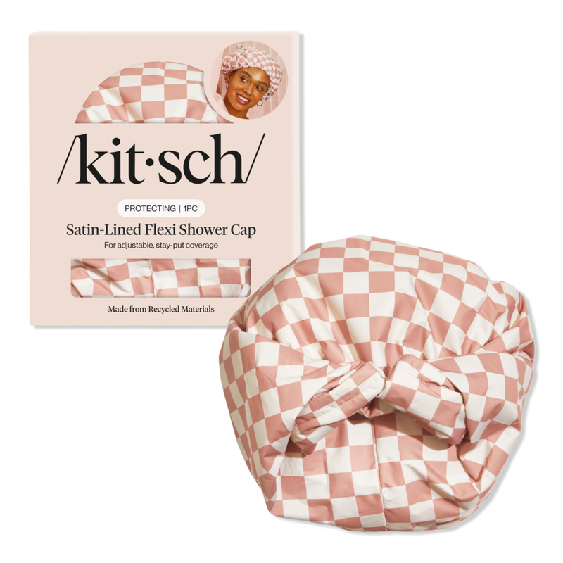 Kitsch - Terracotta Satin-Lined Flexi Shower Cap | Ulta Beauty