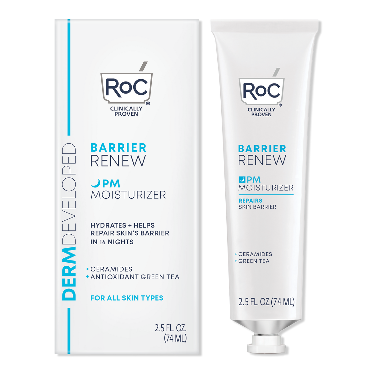 RoC - Barrier Renew PM Moisturizer Ceramides + Antioxidant Green 