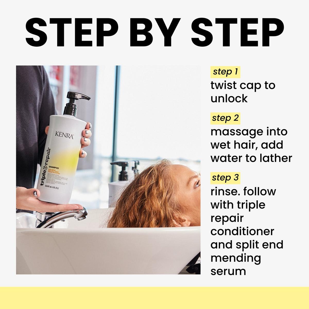 Triple Repair Shampoo Bonding for Damaged Hair