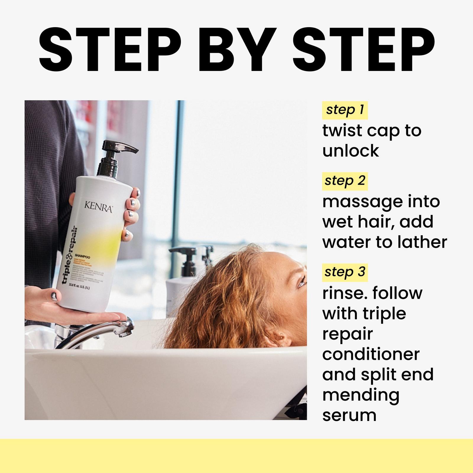 Triple Repair Shampoo Bonding for Damaged Hair