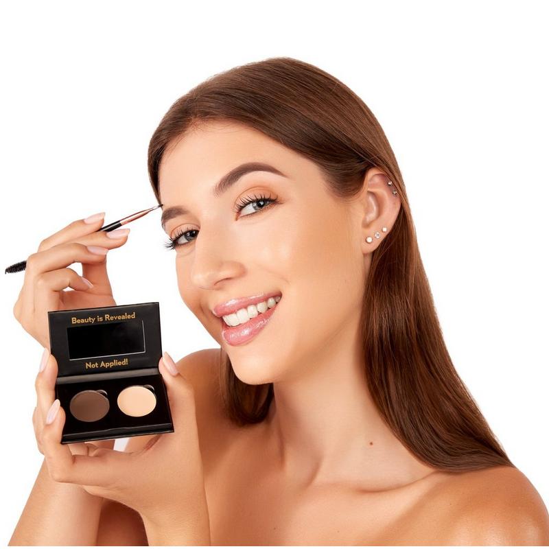 LAMIK Beauty - Medium Brown/Eloquence Revelation Brow Duo Kit