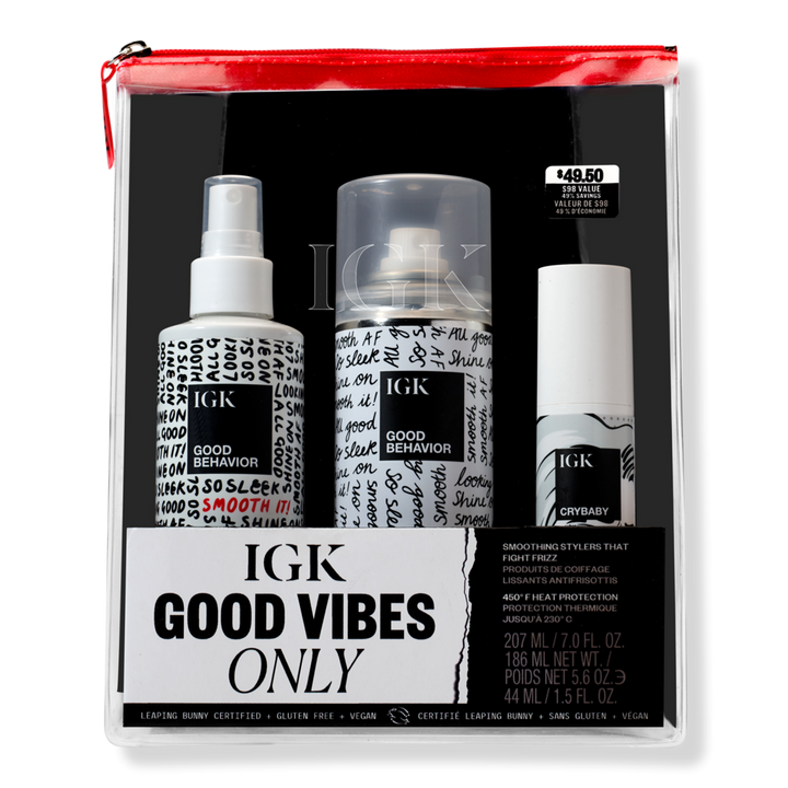IGK Good Vibes Only Smoothing Frizz Fighters Kit #1