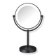 Matte Black Halo Double-Sided Lighted Makeup Mirror 