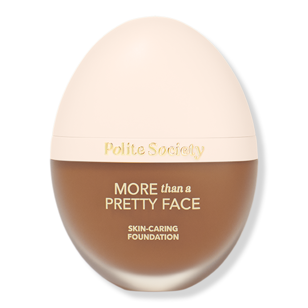Polite Society More Than A Pretty Face Skin-caring Foundation - Deep Warm In Brown