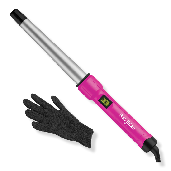 Curlipops 1'' Tourmaline + Ceramic Tapered Curling Wand Bed Head