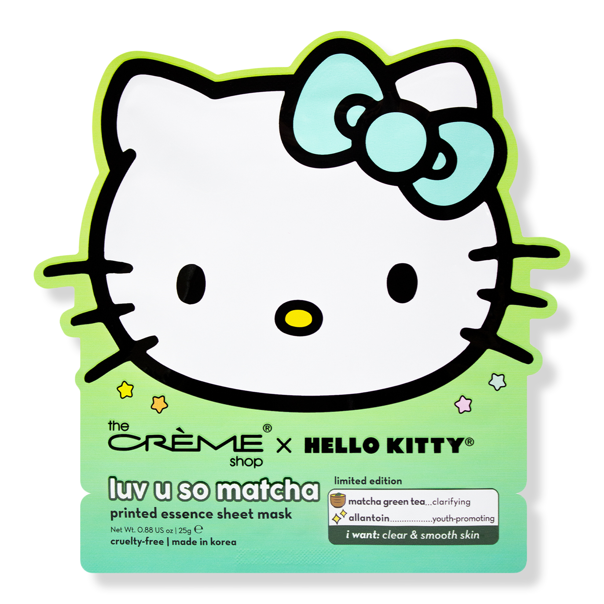 The Crème Shop Hello Kitty Luv U So Matcha Printed Essence Sheet Mask #1