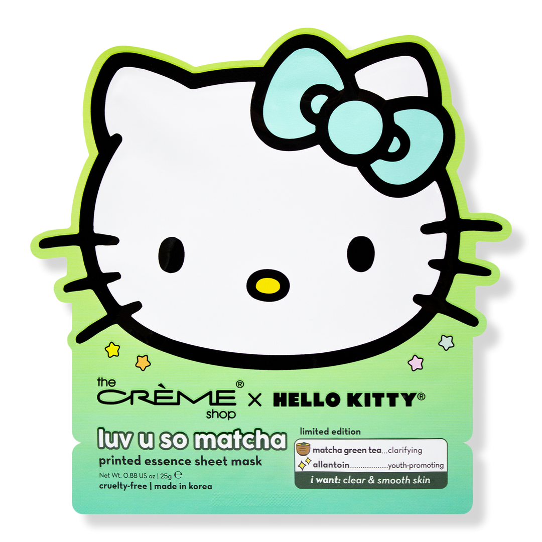 The Crème Shop Hello Kitty Luv U So Matcha Printed Essence Sheet Mask #1