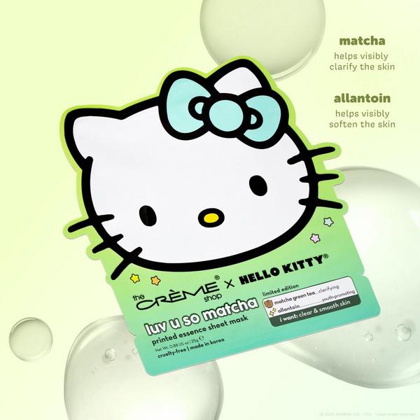 The Crème Shop Hello Kitty Luv U So Matcha Printed Essence Sheet Mask #3