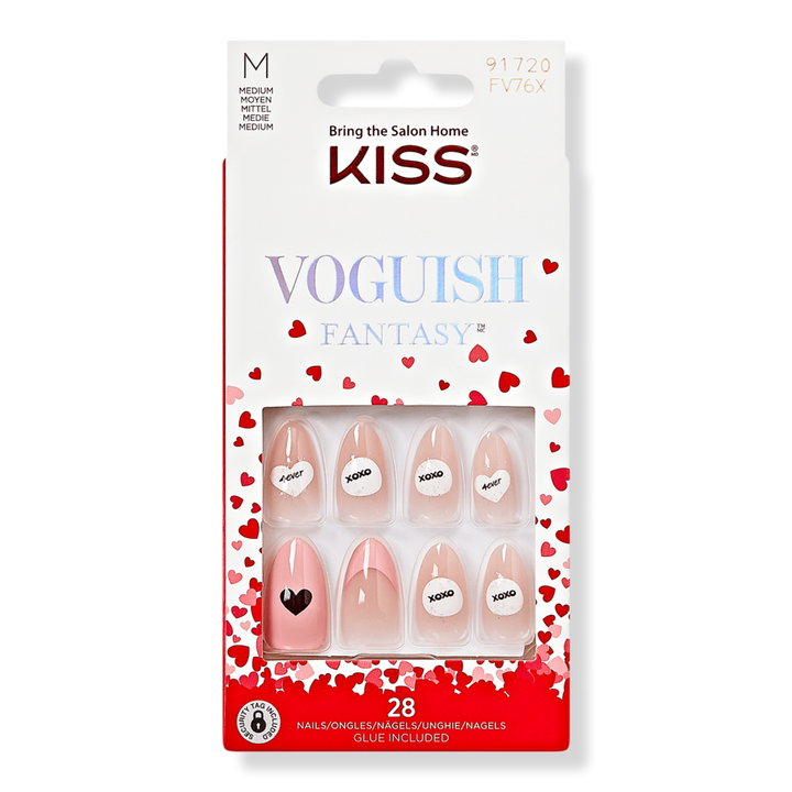 Kiss Voguish Fantasy Valentine's Day Press On Nails - Red Roses #1