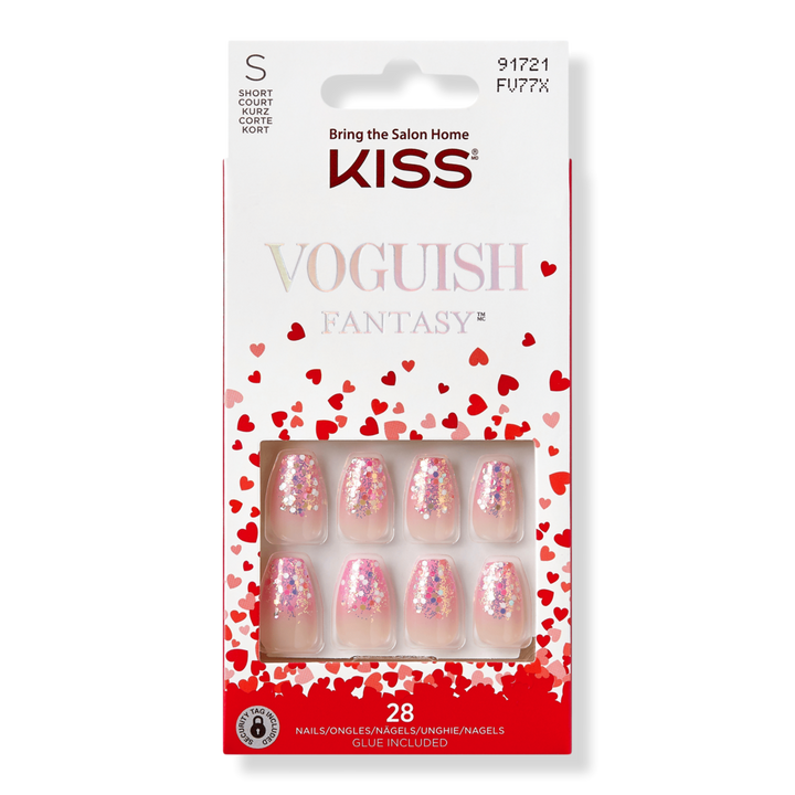 Kiss Voguish Fantasy Valentine's Day Press On Nails - Date Night #1