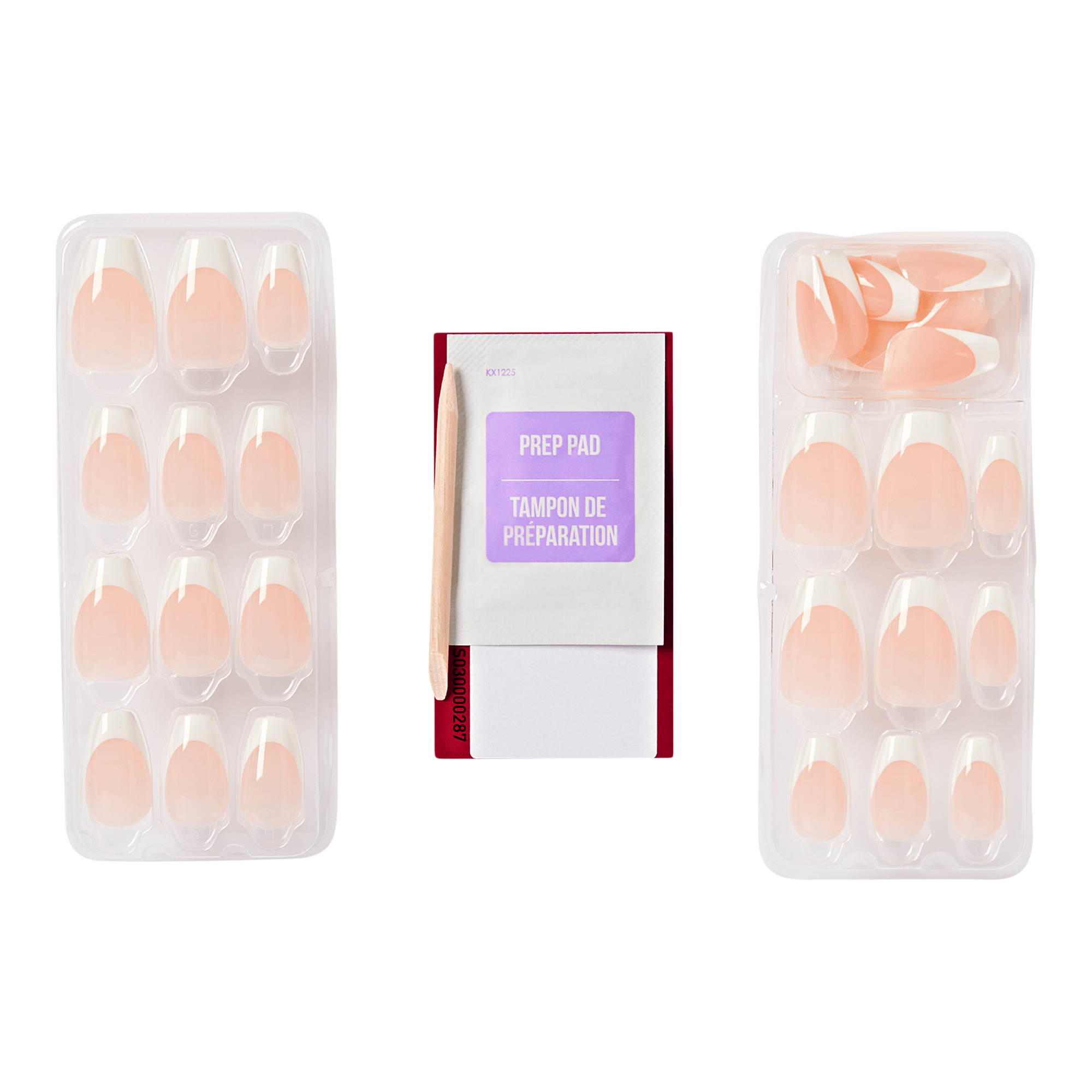 Накладные ногти Kiss Impress French, средняя форма коффин, Ideal — фото 2