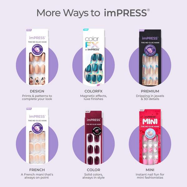 Kiss imPRESS Design Medium Press On Manicure Nails #7