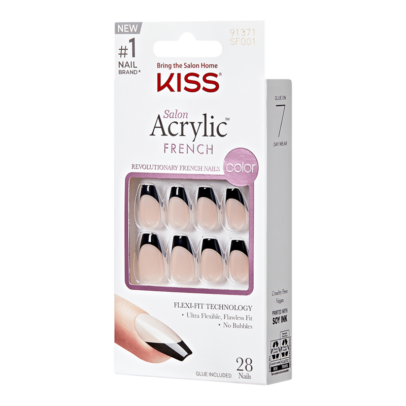 Kiss Salon Acrylic French Color Press On Nails #3