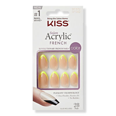 Kiss Salon Acrylic French Color Press On Nails