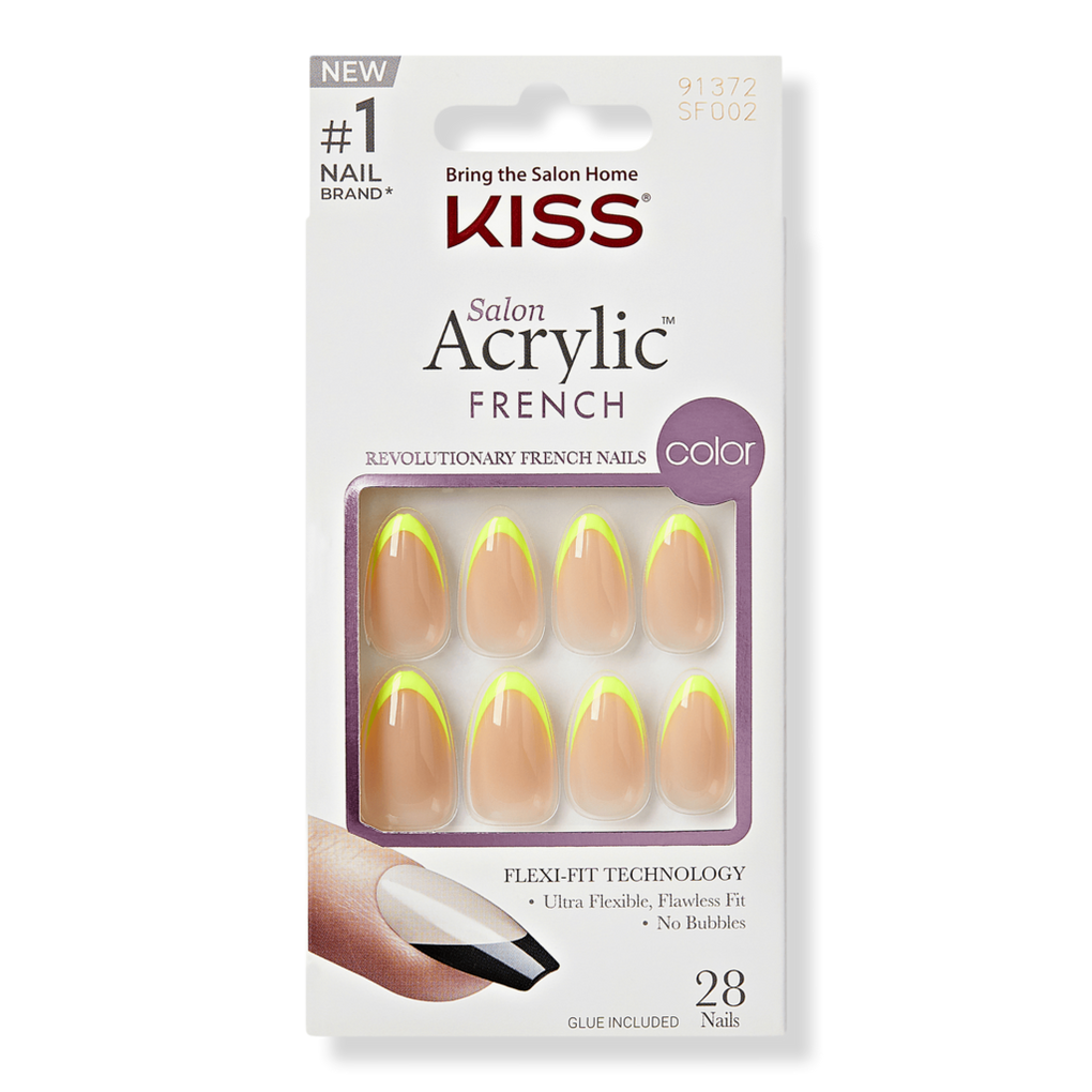  KISS Salon Acrylic, Press-On Nails, Nail glue included
