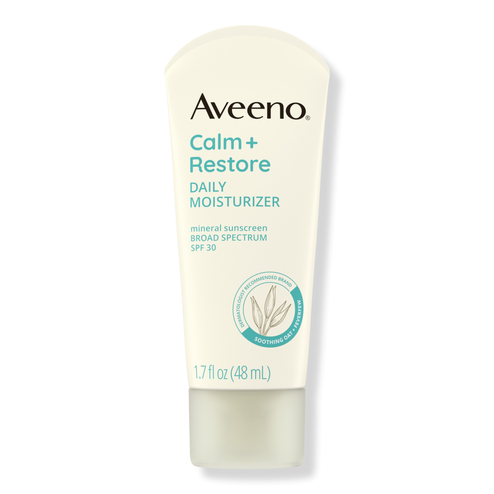 Aveeno Calm + Restore Daily Moisturizer Mineral Sunscreen With Broad Spectrum Spf 30