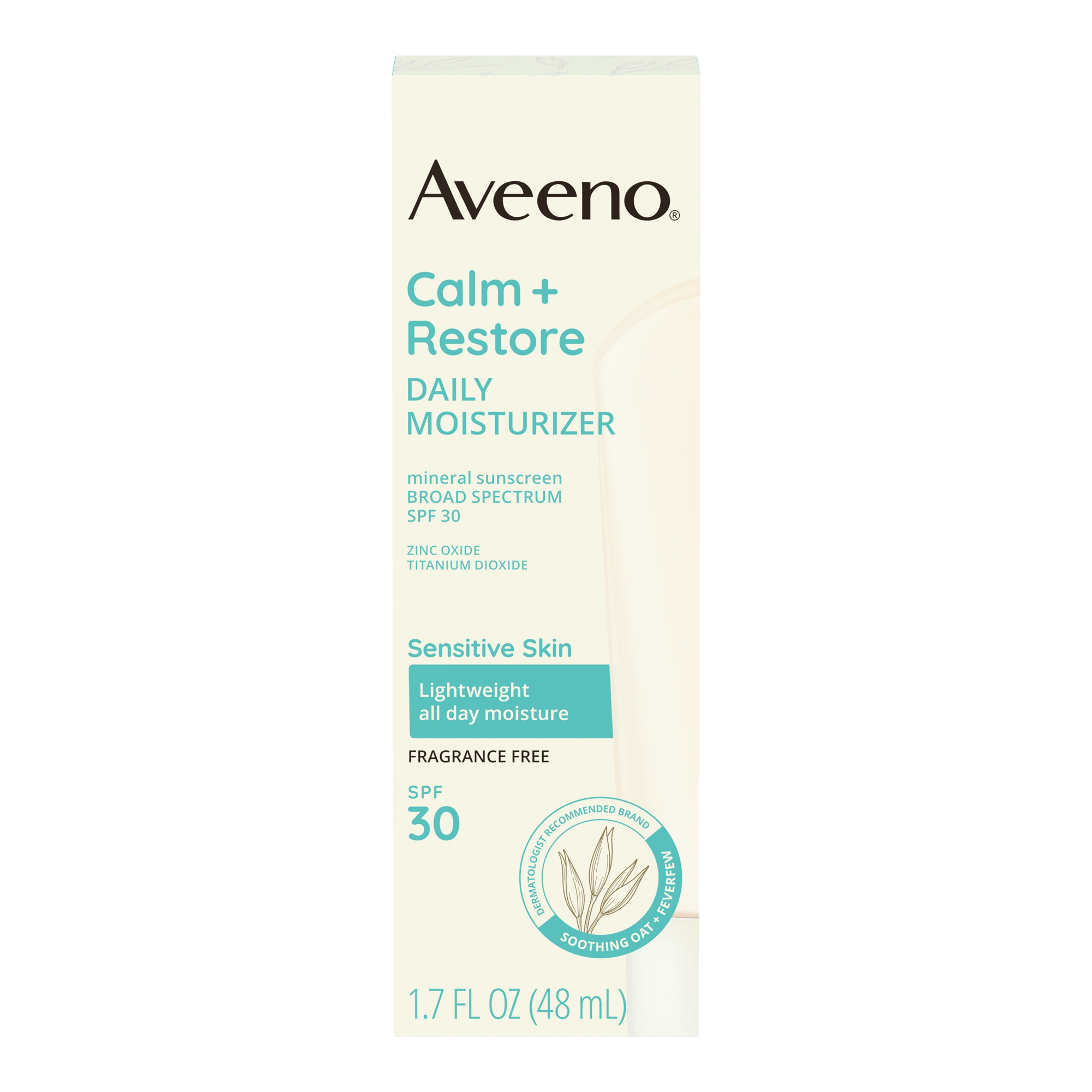 Увлажняющий минеральный солнцезащитный крем Aveeno Calm + Restore SPF 30 — фото 2