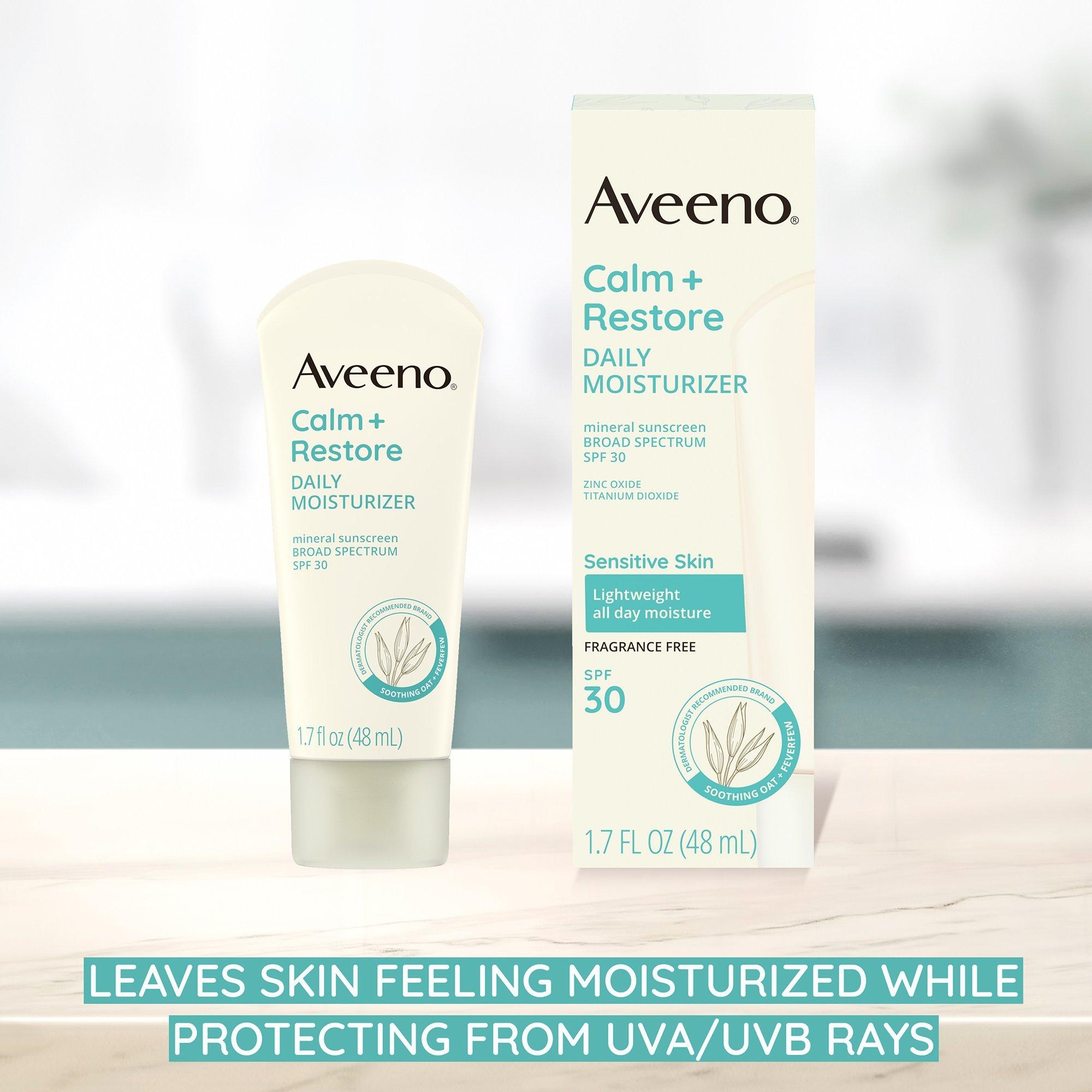 Увлажняющий минеральный солнцезащитный крем Aveeno Calm + Restore SPF 30 — фото 4