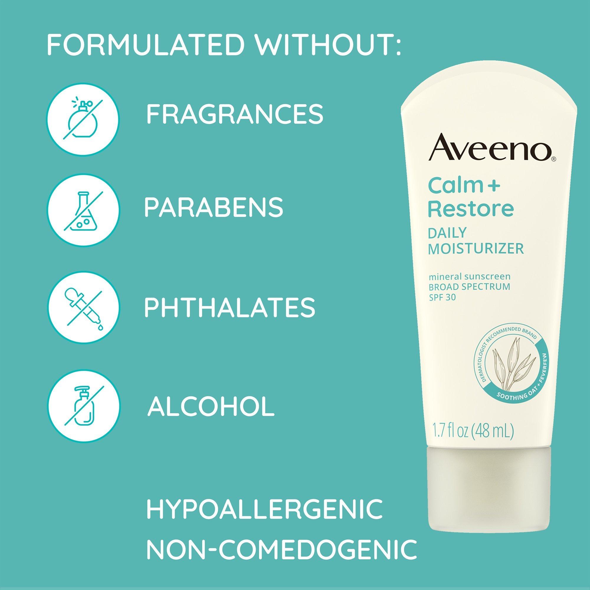Увлажняющий минеральный солнцезащитный крем Aveeno Calm + Restore SPF 30 — фото 7
