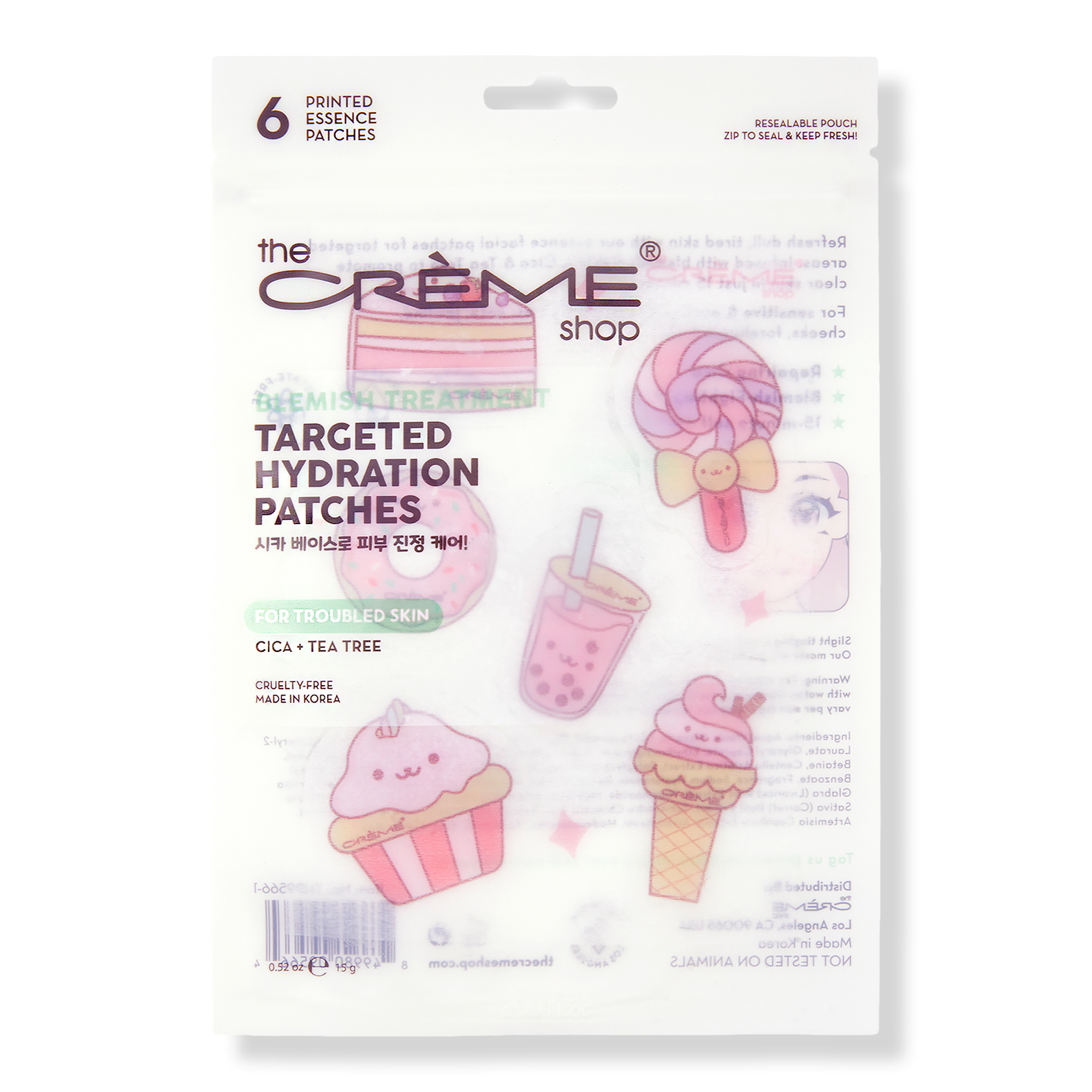 The Crème Shop Targeted Hydration Patches for Acne Prone Skin - Sweet Treats #1