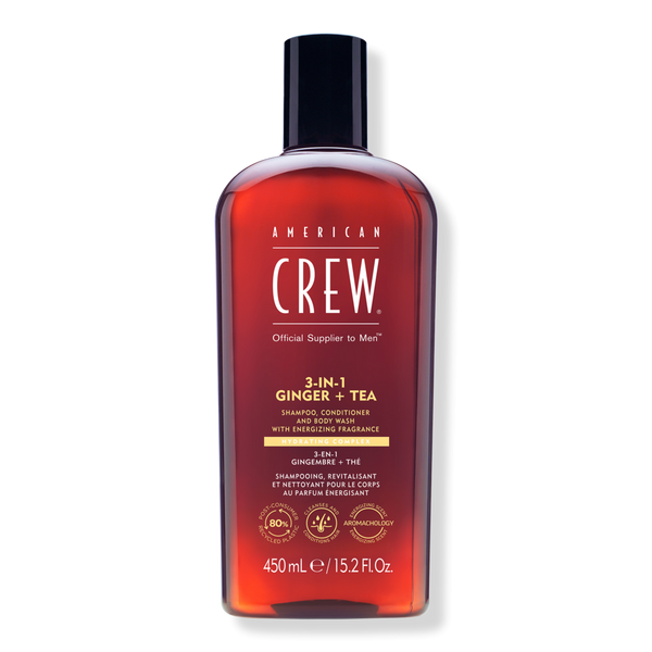 American Crew 3-in-1 Ginger + Tea Shampoo, Conditioner and Body Wash #1