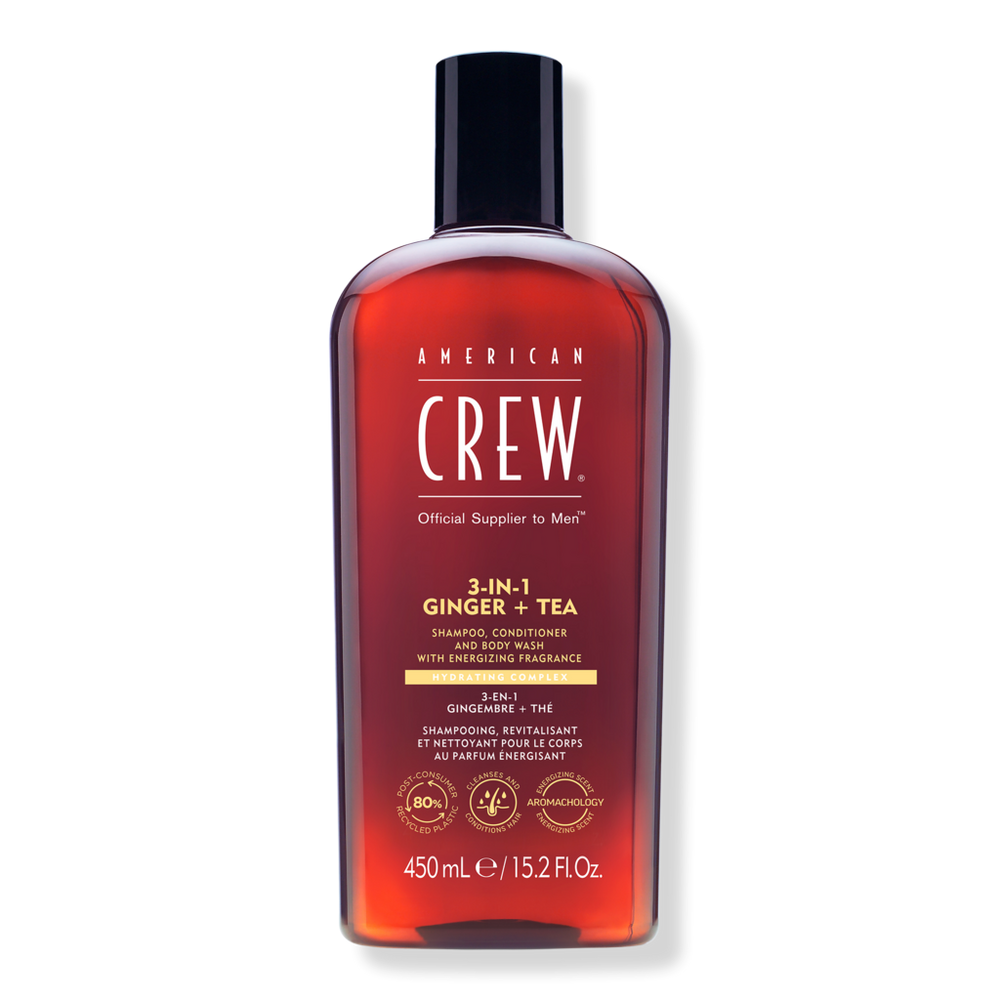 American Crew 3-in-1 Ginger + Tea Shampoo, Conditioner And Body Wash