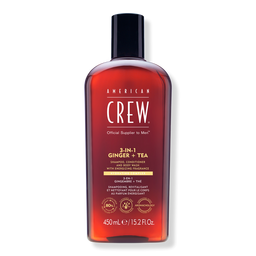 American Crew 3-in-1 Ginger + Tea Shampoo, Conditioner and Body Wash