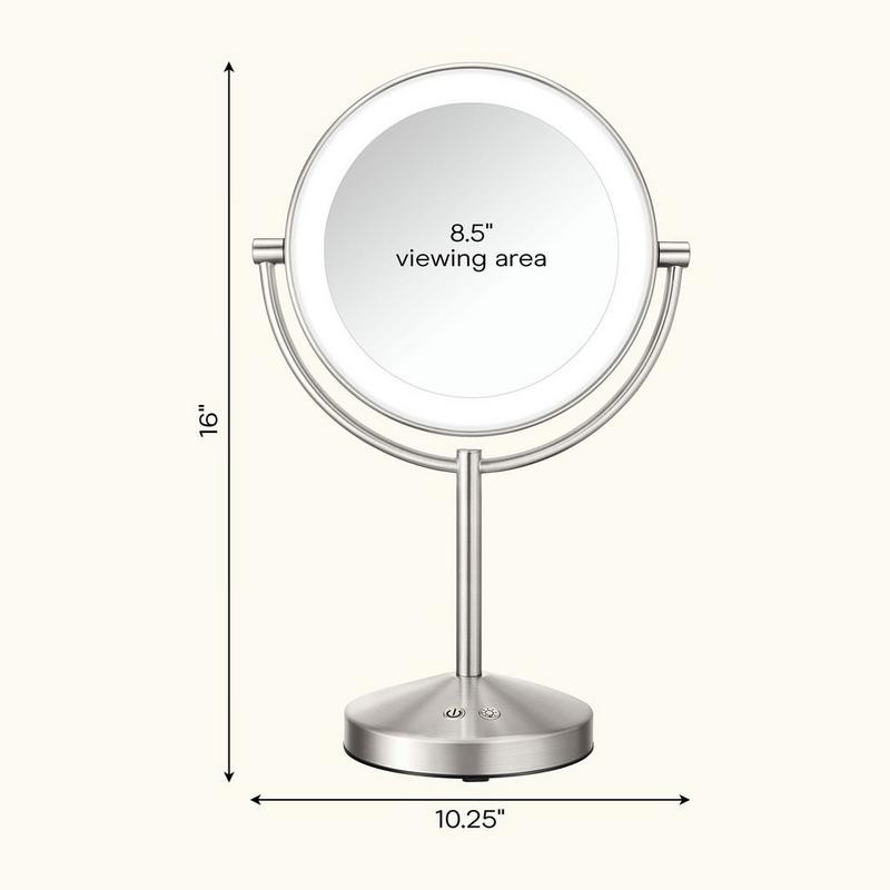 Conair - Reflections 1x/10x LED Lighted Mirror Satin Nickel | Ulta